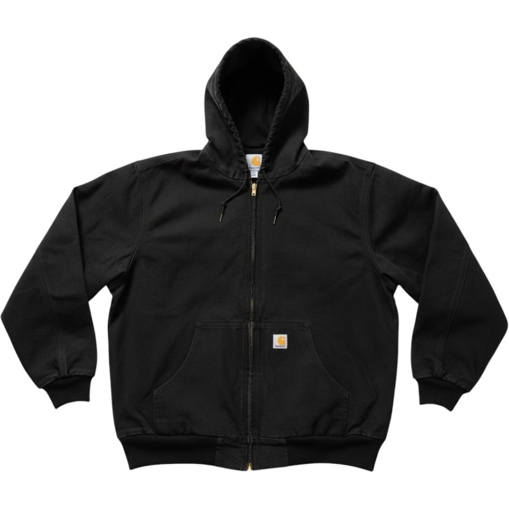 Carhartt Black Duck Jacket SZ 2XLT Tall J131-BLK Thermal Lined Mens USA Hooded